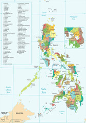 Philippines Map - Detailed Vector Illustration