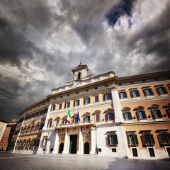 Obraz premium Montecitorio, Izba Deputowanych, Rzym