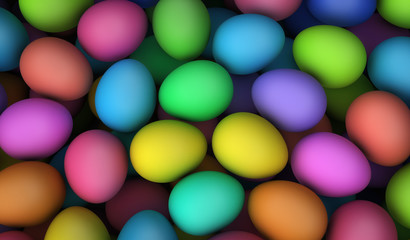 Easter Eggs Colorful Background