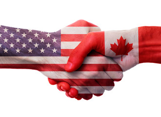 USA Canada Handshake - 189798063