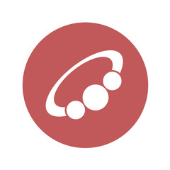 red flat bracelet icon