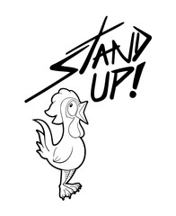 Funny stand up message