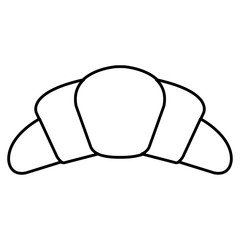 delicious croissant bread icon