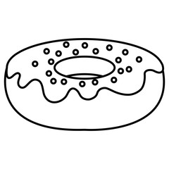 delicious sweet donut icon