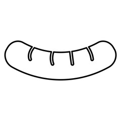 delicious sausage isolated icon