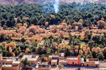 Panoramic View of Valley Ziz Errachidia city, Morocco