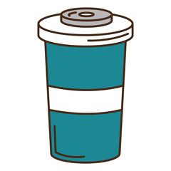 coffee in plastic container