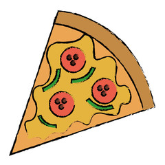 delicious pizza isolated icon