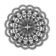 mandala hand-drawn on paper then digitized