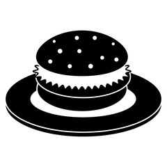 delicious burger isolated icon
