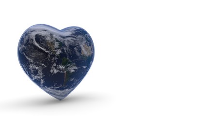 World join concept of love background, 3d rendering