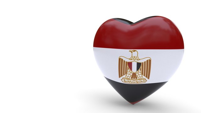 Egypt join concept of love background, 3d rendering