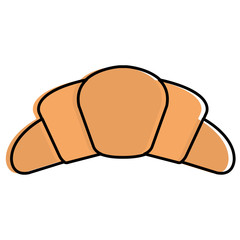 delicious croissant bread icon