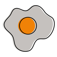 egg fried isolated icon