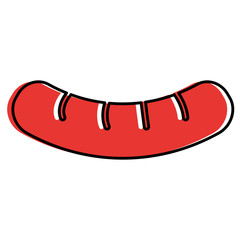 delicious sausage isolated icon