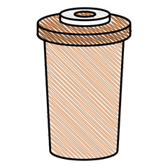 coffee in plastic container