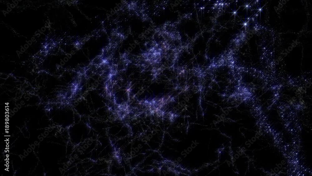 Wall mural space 2079: flying through star fields in space (loop).