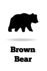 Brown bear vector icon. It's good for logo, print, emblem, badge, label and etc.