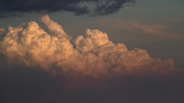 Sunset colored clouds time lapse