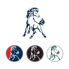 Horse Logo Template Vector - obrazy, fototapety, plakaty