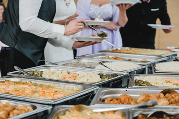 Obraz na płótnie Canvas catering wedding buffet for events
