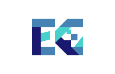 EG Digital Ribbon Letter Logo 