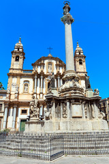Fototapeta na wymiar Church of Saint Dominic, Palermo, Sicily, Italy