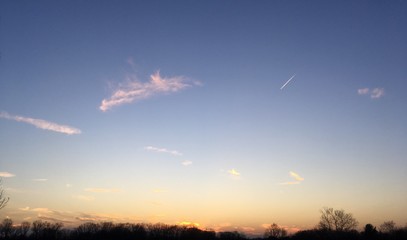 winter sky at dusk
