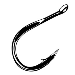 Fishing hook isolated on white