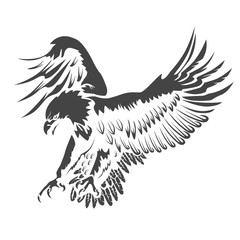 Eagle emblem isolated on black 2