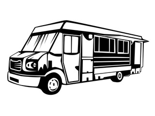 Food truck isolated