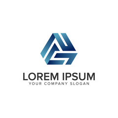 modern abstract triangle logo design concept template. fully editable vector