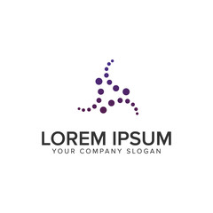 Fototapeta premium dot technology energy logo design concept template. fully editable vector