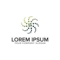 dot technology energy logo design concept template. fully editable vector