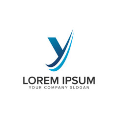 Fototapeta premium Cative Modern letter Y Logo design concept template . fully editable vector