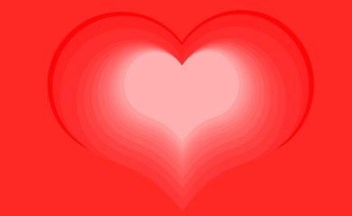 Love Layer with heart shape, showing the abstract of the love deep, full or empty