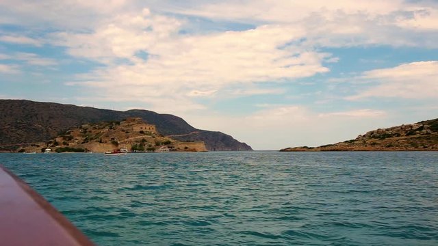 crete historic island spinalonga sea