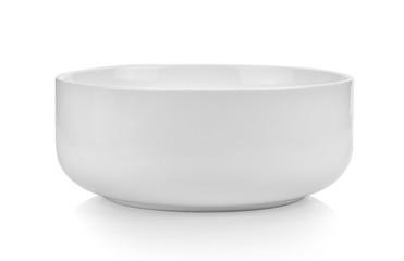 white bowl on white background