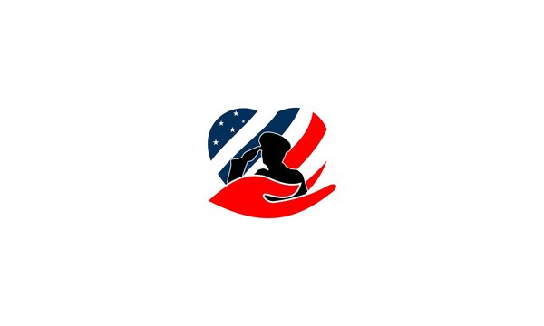 Love American Care Veteran Creative Business Logo