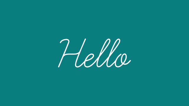 Hello word motion graphics flat animation. Available in 4K FullHD and HD video 2D render footage