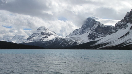 Winter Takes The Highground By Bow Lake, Banff National Park, Alberta