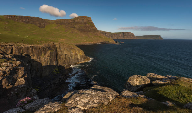 Sea Cliff near Neist Point Lighthouse , Isle of Skye , Scotland