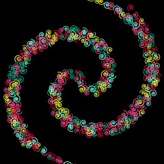 Vector Confetti Background Pattern. Element of design. Color spirals on a white background