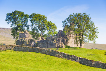 Ancient Castle Ruins in the Yorkshire Dales