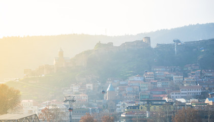Obraz premium Tbilisi's downtown in winter time