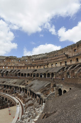 Fototapeta na wymiar Colosseum and rome ruins, Rome, Italy