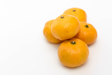 Orange on white background.