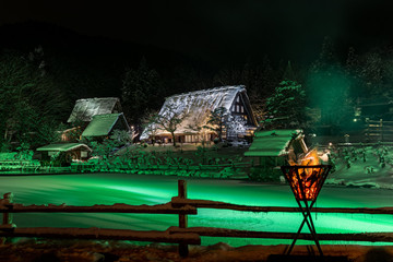 飛騨の里 冬のライトアップ 飛騨高山