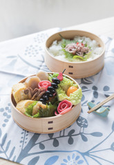 わっぱ弁当で作った春の行楽弁当