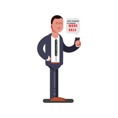 Man reading a discount massage